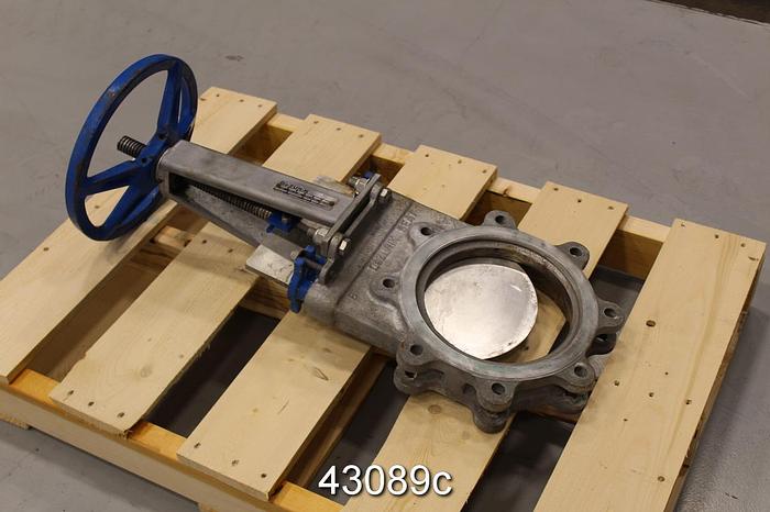 Used Dezurik 8" Hand Operated Knife Gate Valve #43089