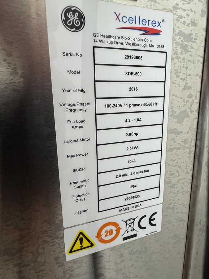 Used Xcellerex 500L Single Use Bioreactor
