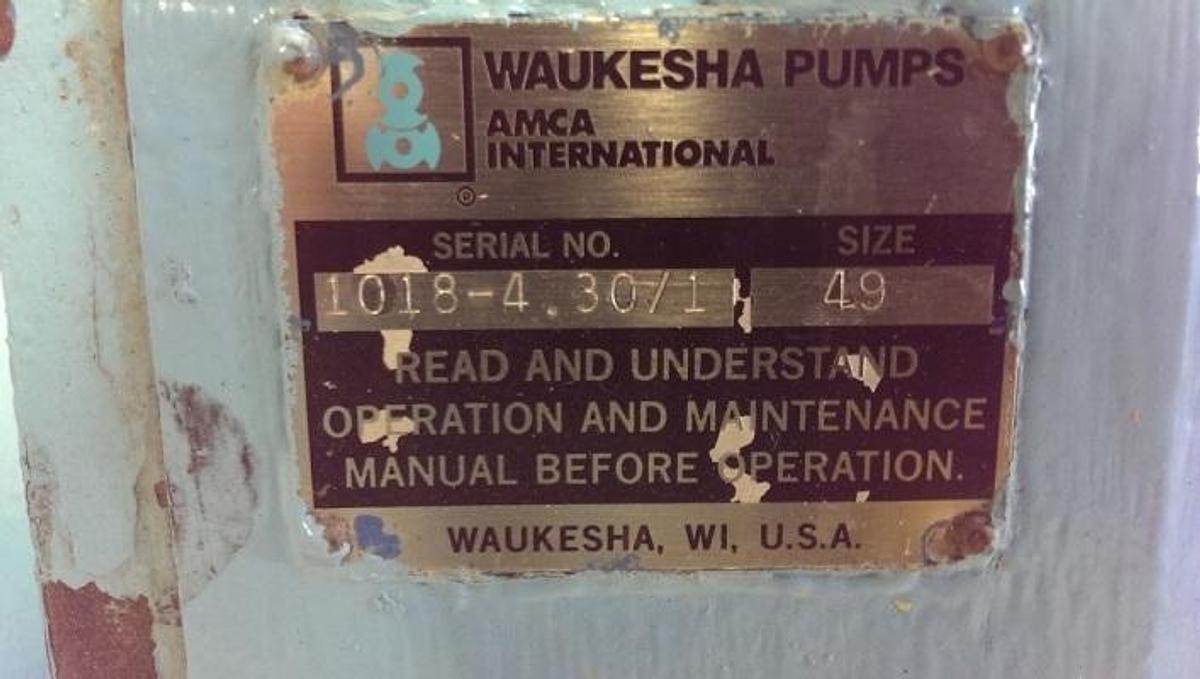 Used Waukesha Lobe Pump