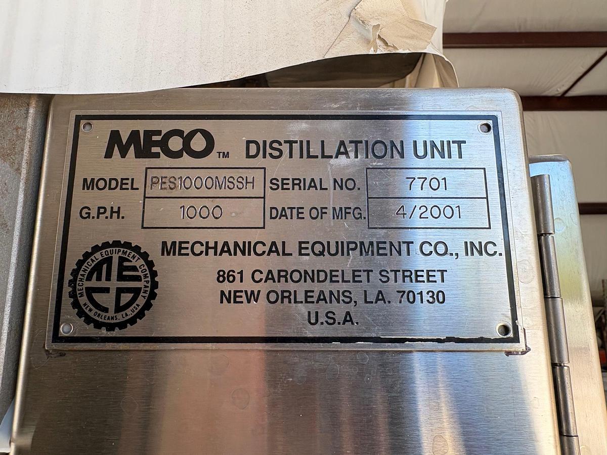 Used Meco PES1000MSSH Vapor Compression Still