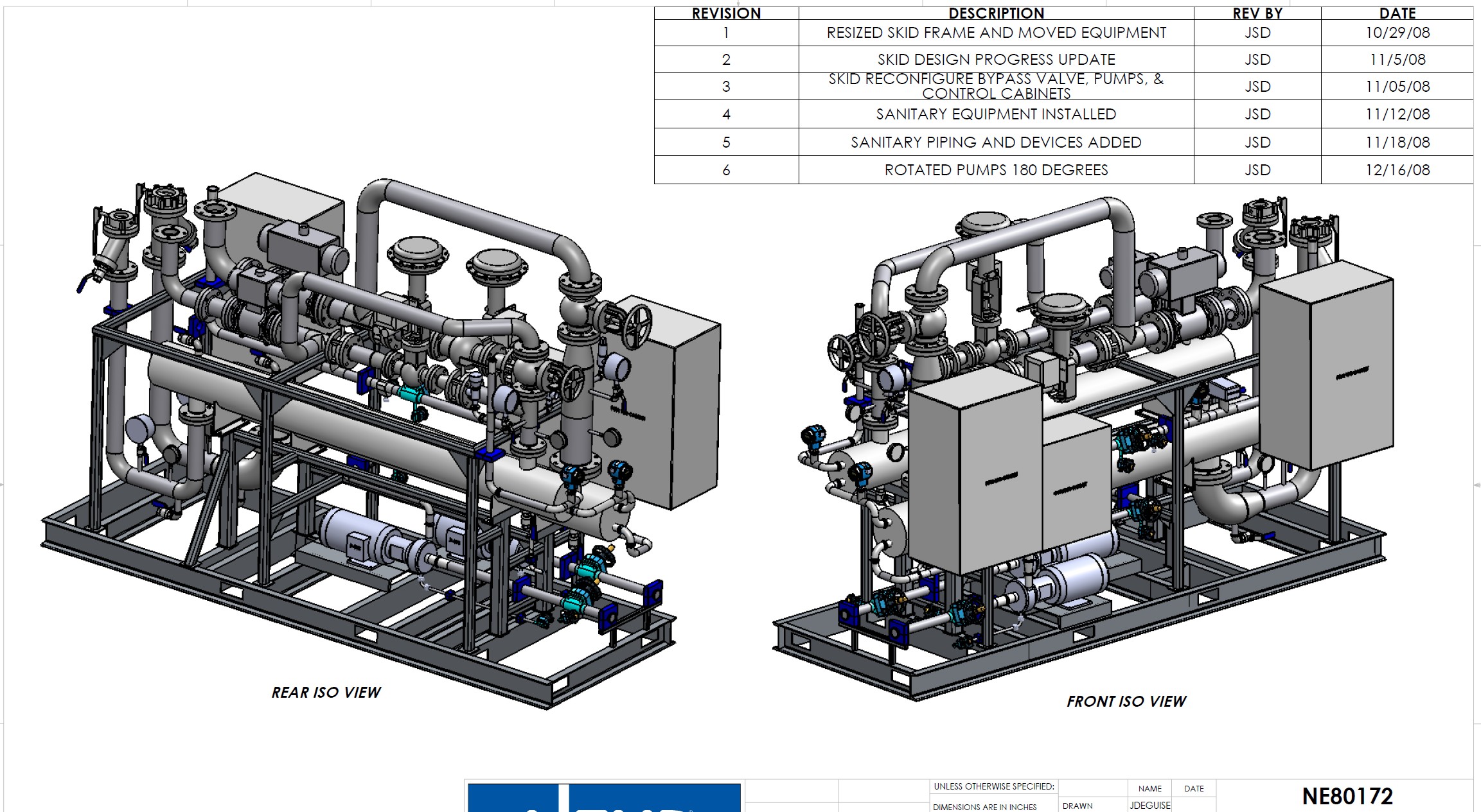 Used WFI Distribution / Heat Exchanger System