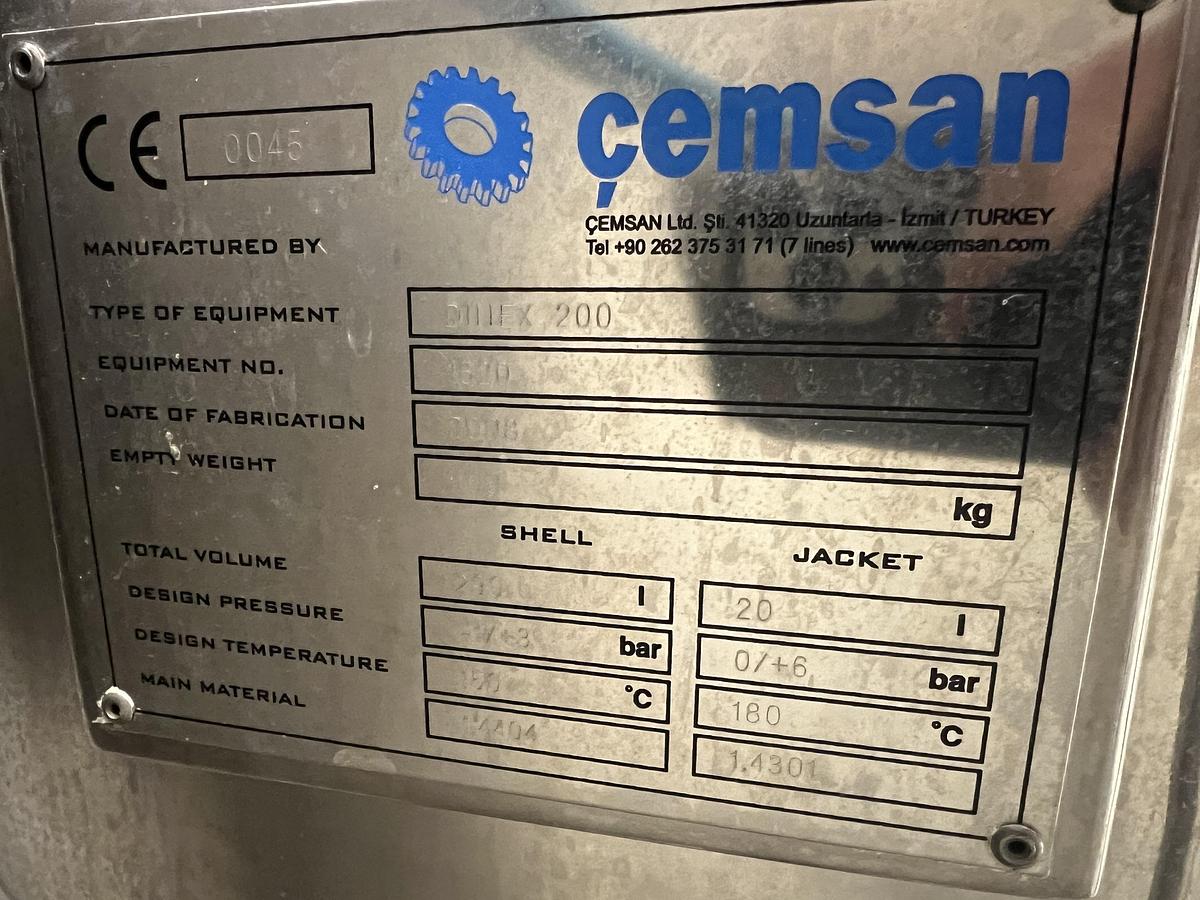 Used Romaco FrymaKoruma Dinex 200 Vacuum Mixer