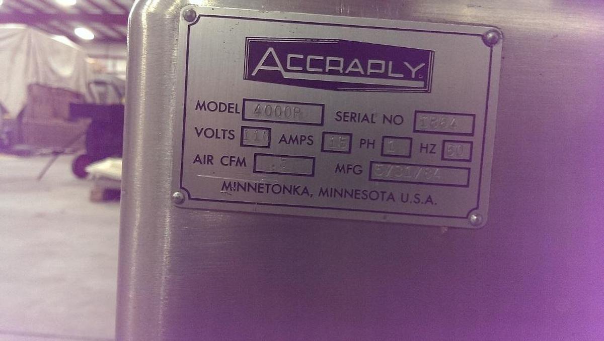 Used Accraply Wrap Labeler