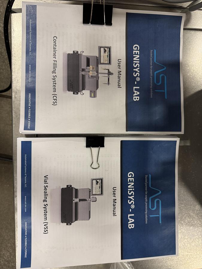 Used AST GENiSYS Lab Vial Filling, Sealing, & Capping System