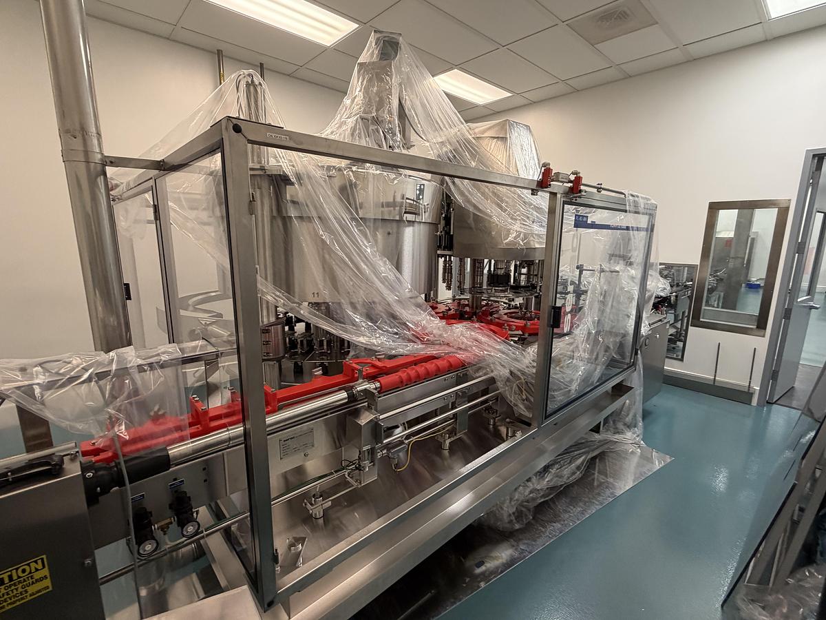 Used Serac Model R24V12/1080 Monobloc Rotary Bottle Filler/Capper