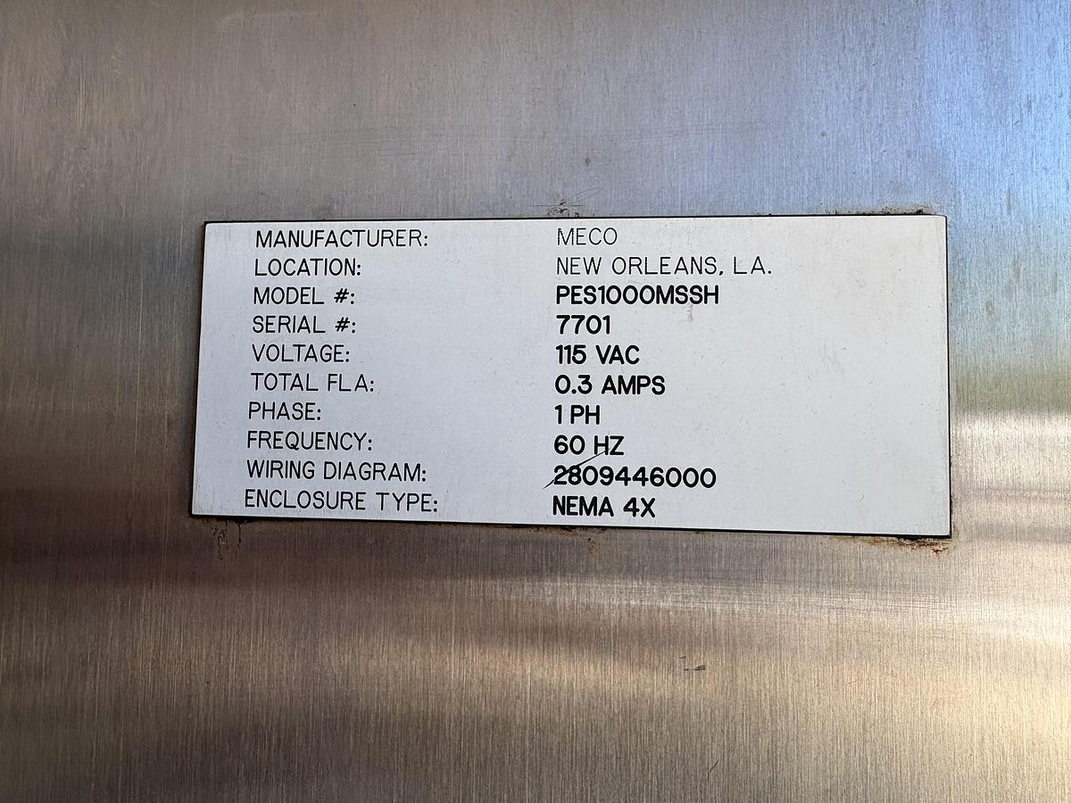 Used Meco PES1000MSSH Vapor Compression Still