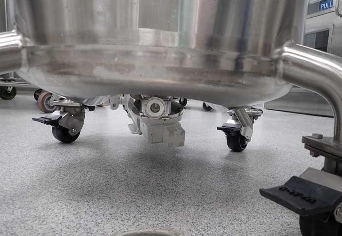 Used Mueller 100 Liter Stainless Steel Jacketed Mobile Mixing Tank