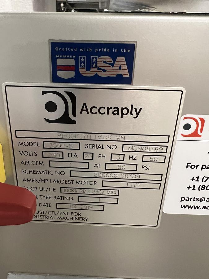Used Accraply Model 350P-S Labeling Machine