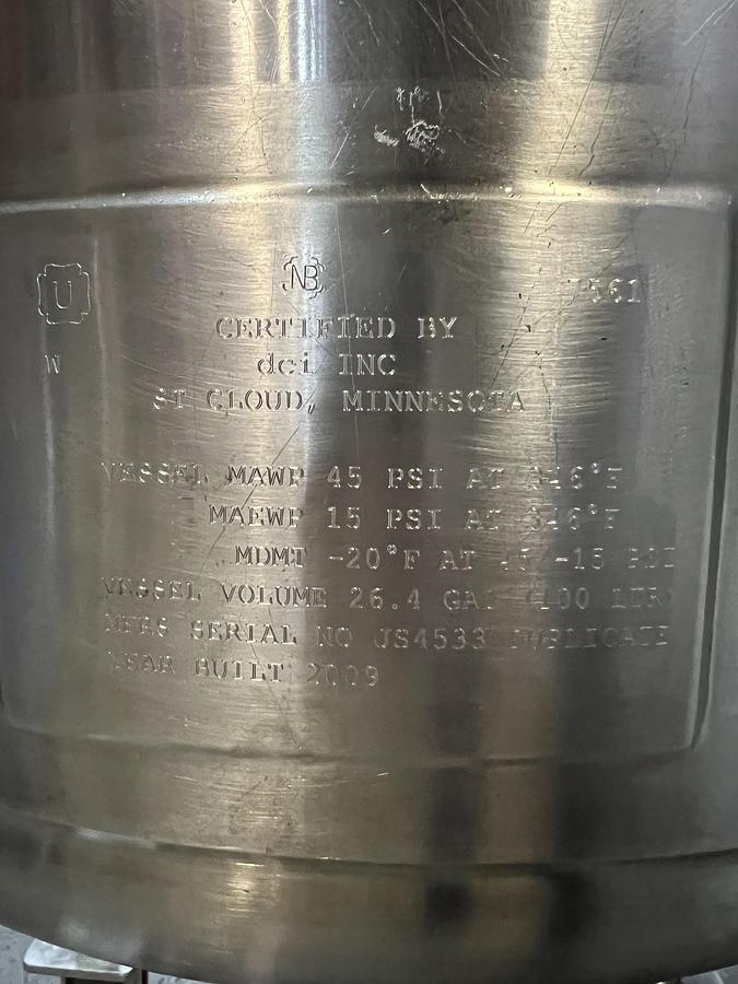 Used DCI 100L Jacketed Reactor