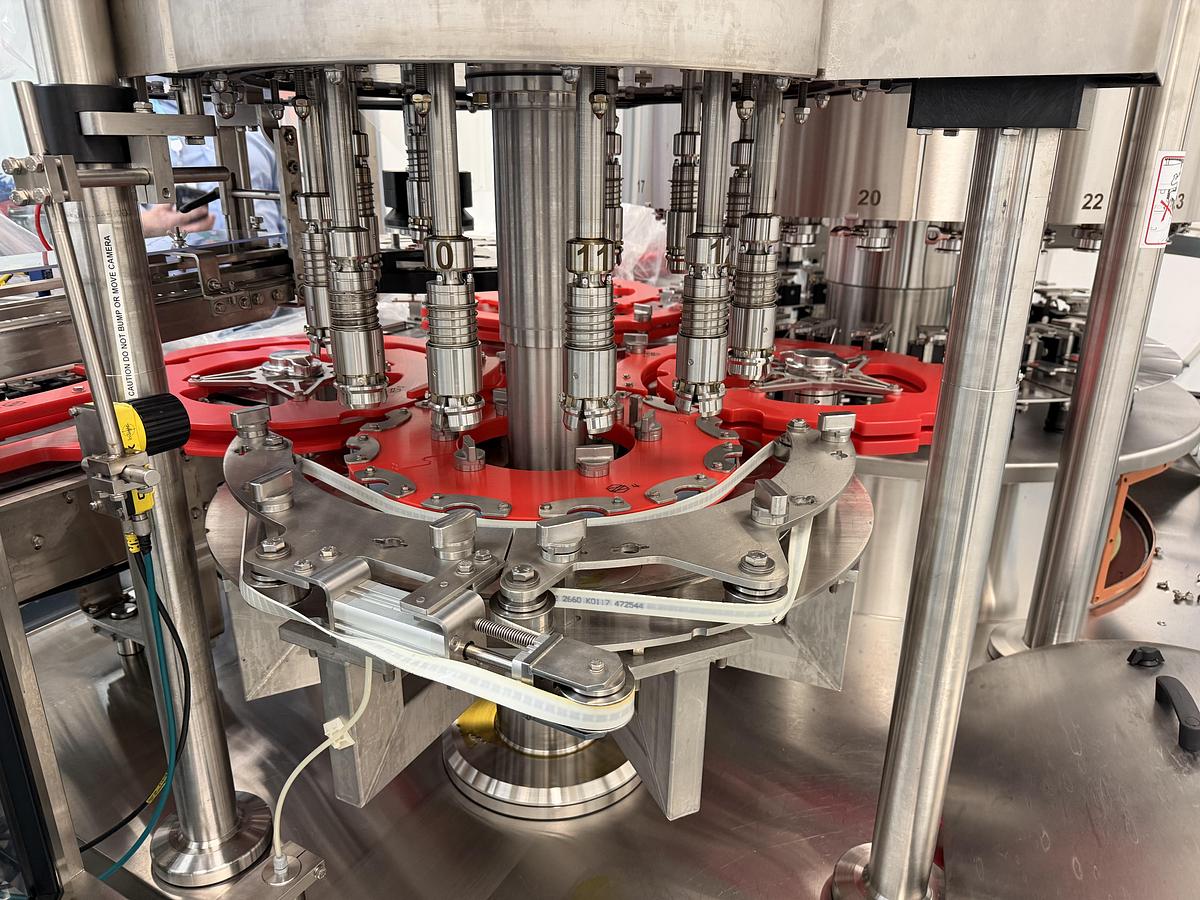 Used Serac Model R24V12/1080 Monobloc Rotary Bottle Filler/Capper