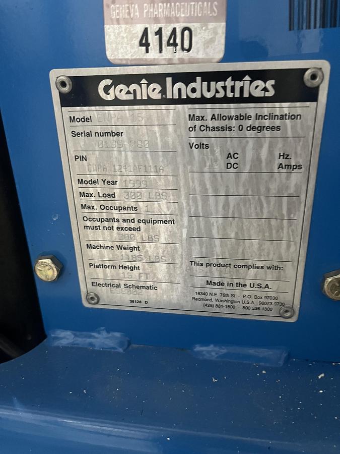 Used Genie Runabout Electric Aerial Work Platform