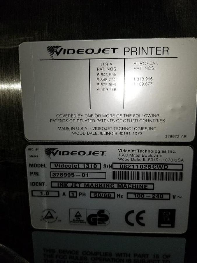 Used Videojet Printer, Model 1310