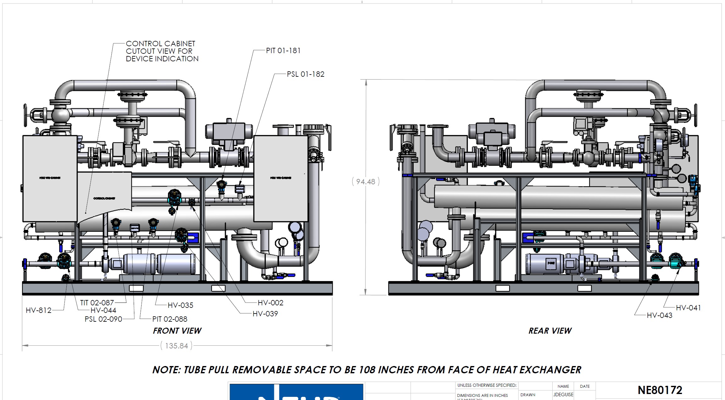 Used WFI Distribution / Heat Exchanger System
