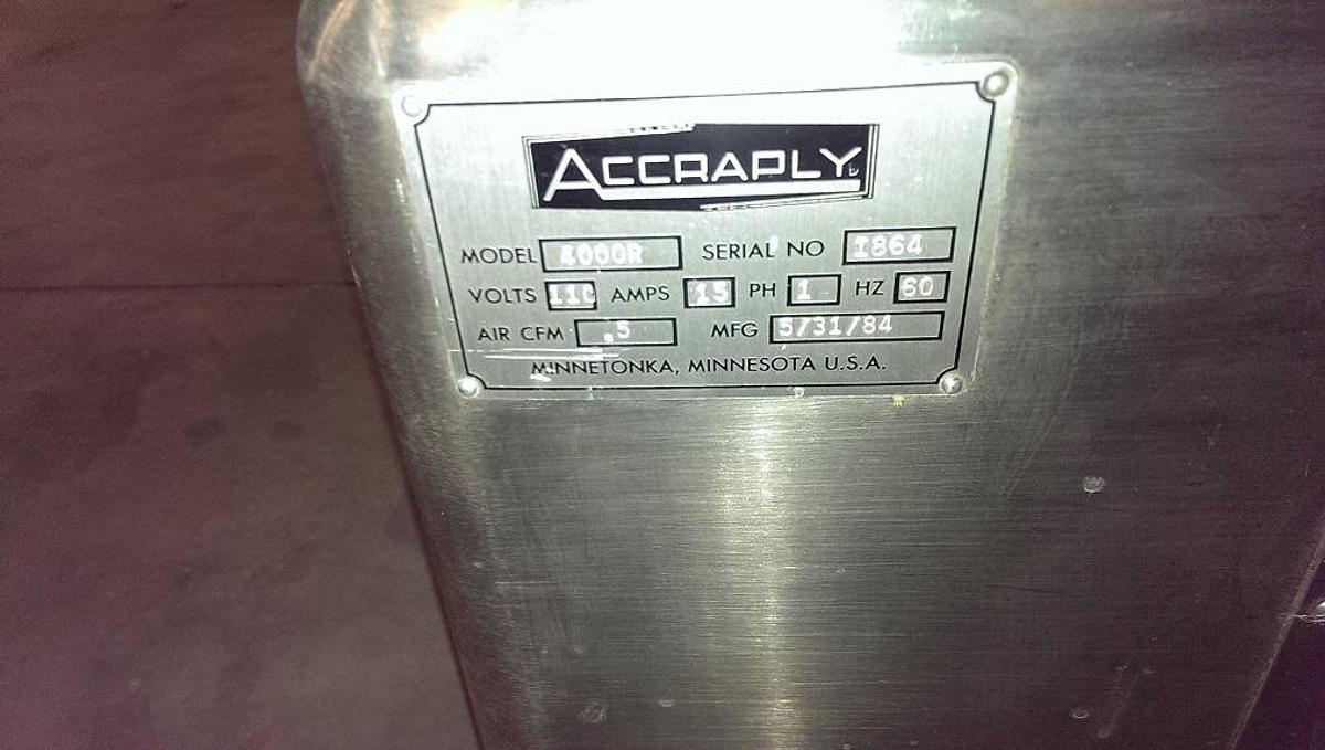 Used Accraply Wrap Labeler