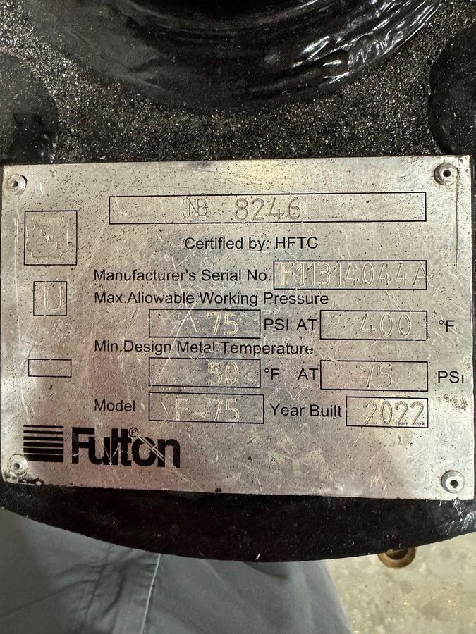 Used Fulton 50 HP Steam Boiler