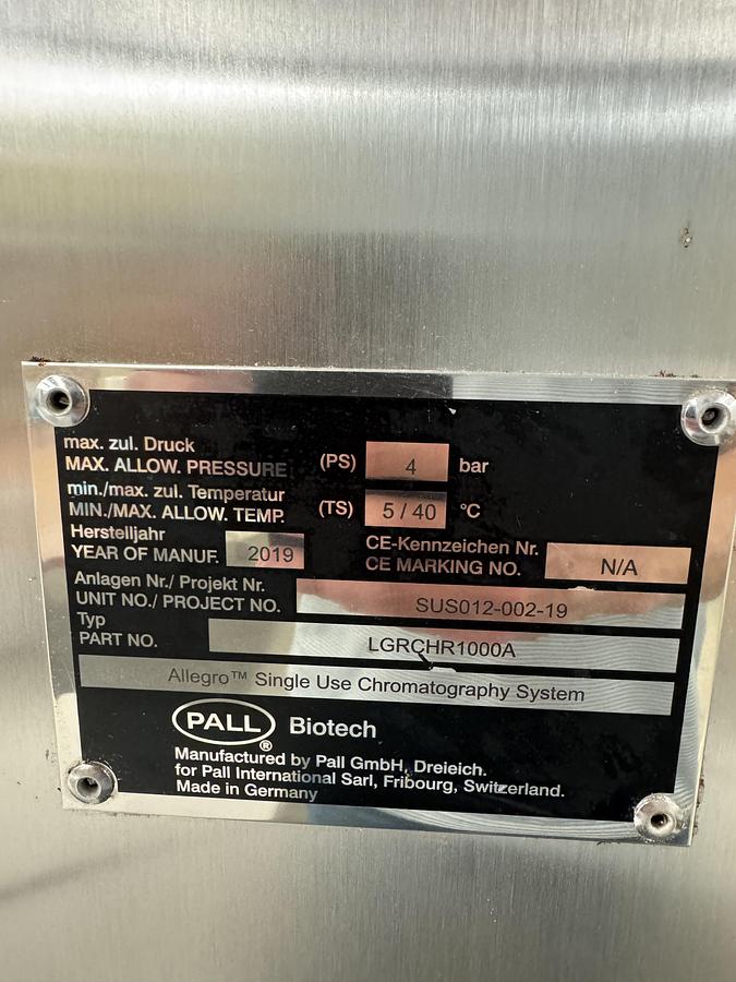 Used Pall Allegro Single-Use Chromatography System