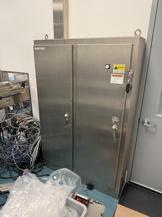 Used Serac Model R24V12/1080 Monobloc Rotary Bottle Filler/Capper