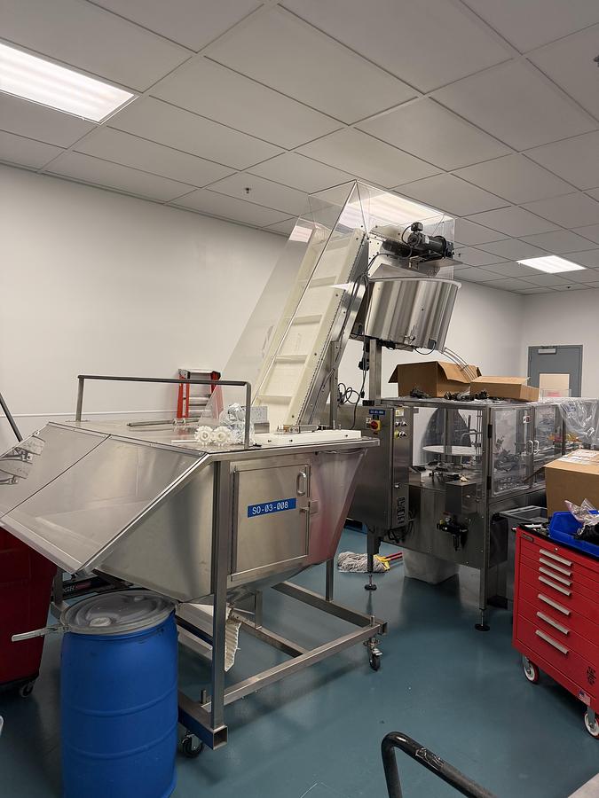 Used Serac Model R24V12/1080 Monobloc Rotary Bottle Filler/Capper