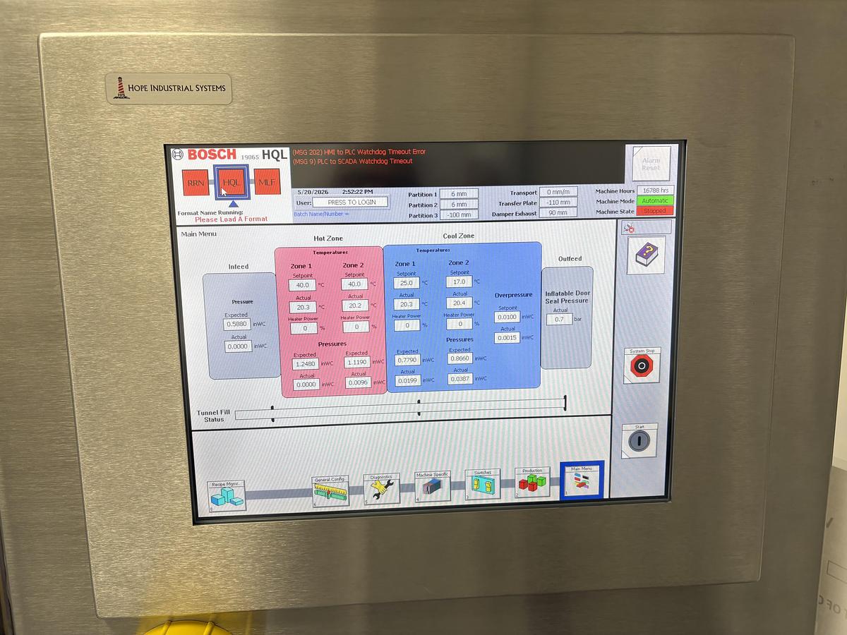 Used Bosch Vial Filling & Sealing Line