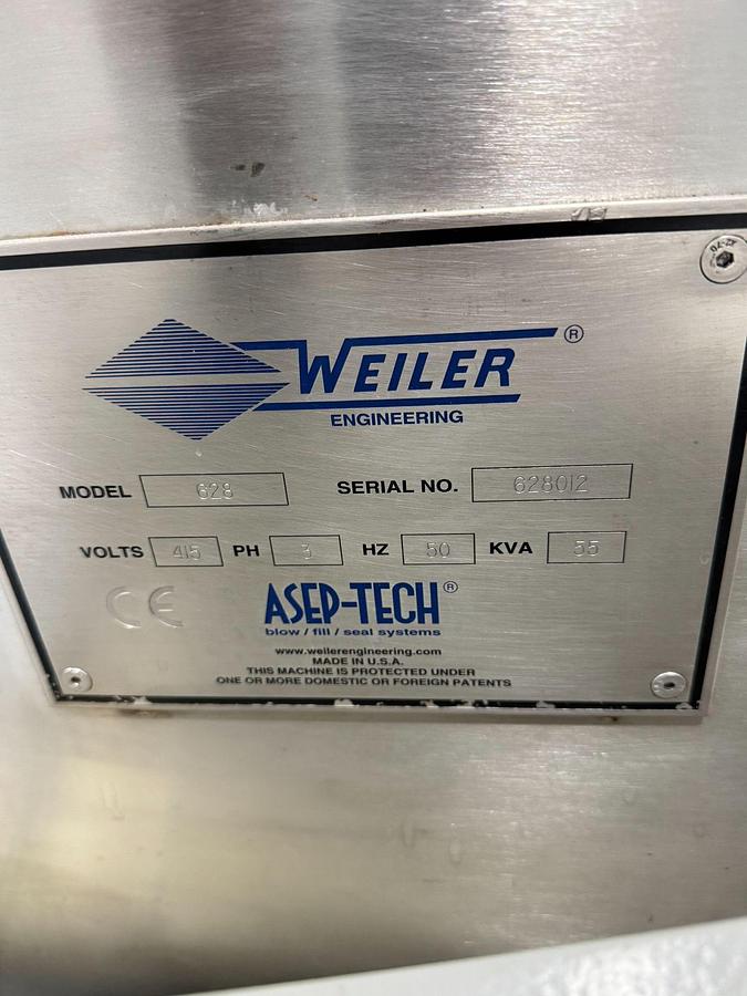 Used Weiler 628 Blow-Fill-Seal Machine