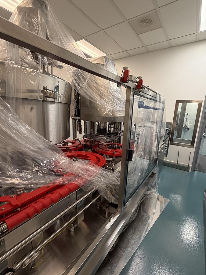 Used Serac Model R24V12/1080 Monobloc Rotary Bottle Filler/Capper
