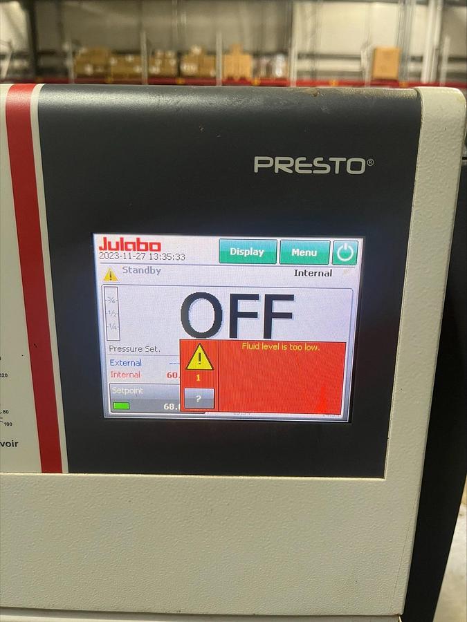 Used Julabo PRESTO A45t Temperature Control System