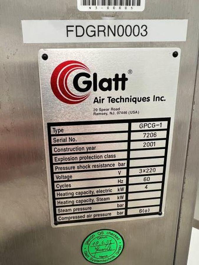 Used Glatt GPCG1 Fluid Bed Dryer