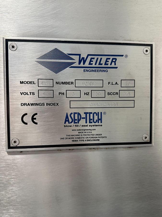 Used Weiler 628 Blow-Fill-Seal Machine