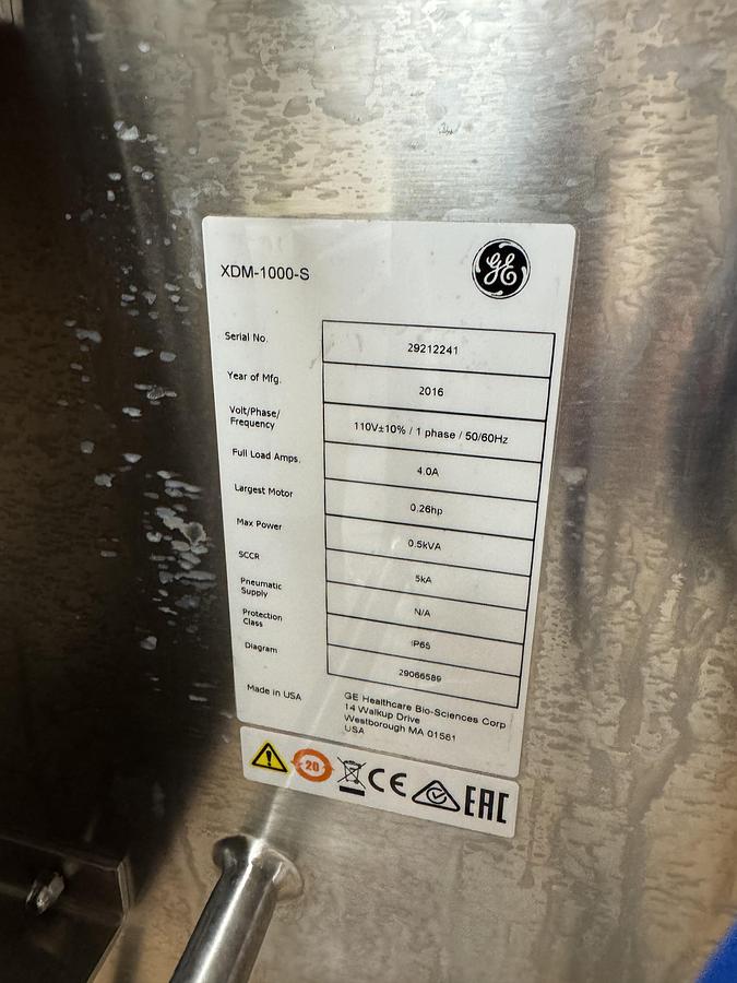 Used Xcellerex XDUO 1,000L Single Use Mixer
