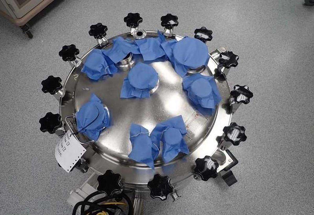 Used Mueller 100 Liter Stainless Steel Jacketed Mobile Mixing Tank