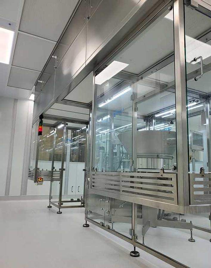 Used Optima FlexoFill EK321 Syringe Filling Line