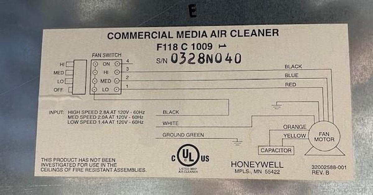 Used Honeywell Commercial Ceiling Mount Media Air Cleaners