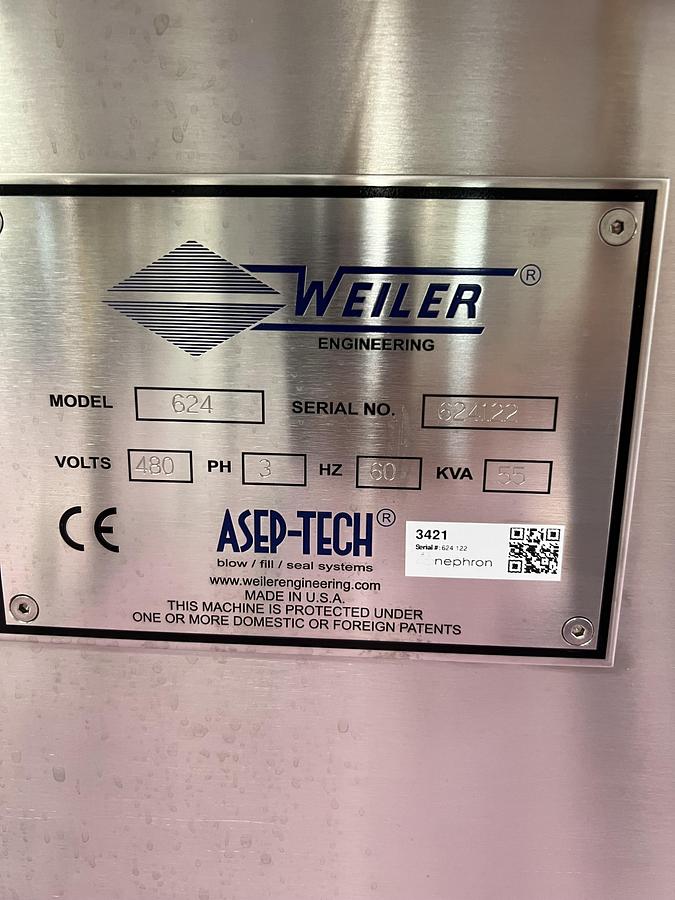 Used Weiler 624 Blow-Fill-Seal Machine