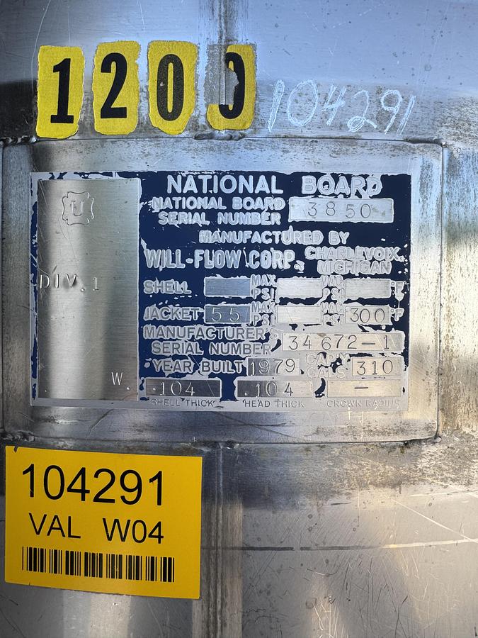 Used Perma-San 310 Gallon Stainless Steel Kettle