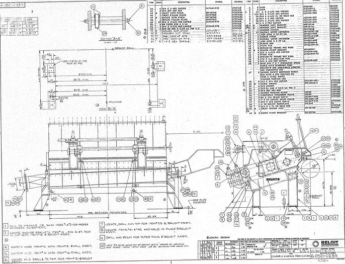 Used Beloit CONVER-FLO Hydraulic Headbox, 158" Pond Width, 24" Dia Breast Roll #23017