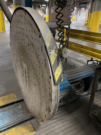 Used LAMB-GRAYS HARBOR CO. 86"W ROLL WRAPPER 60" DIAMETER SECOND SYSTEM