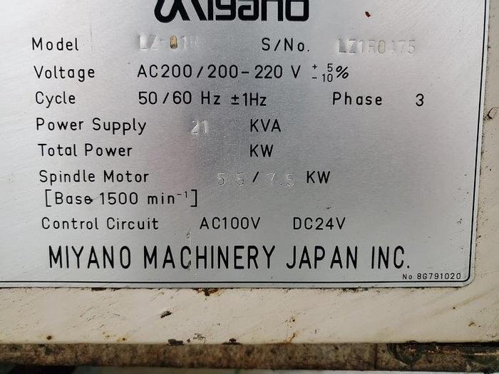 Used 2002 Miyano LZ-01R CNC Turning Center