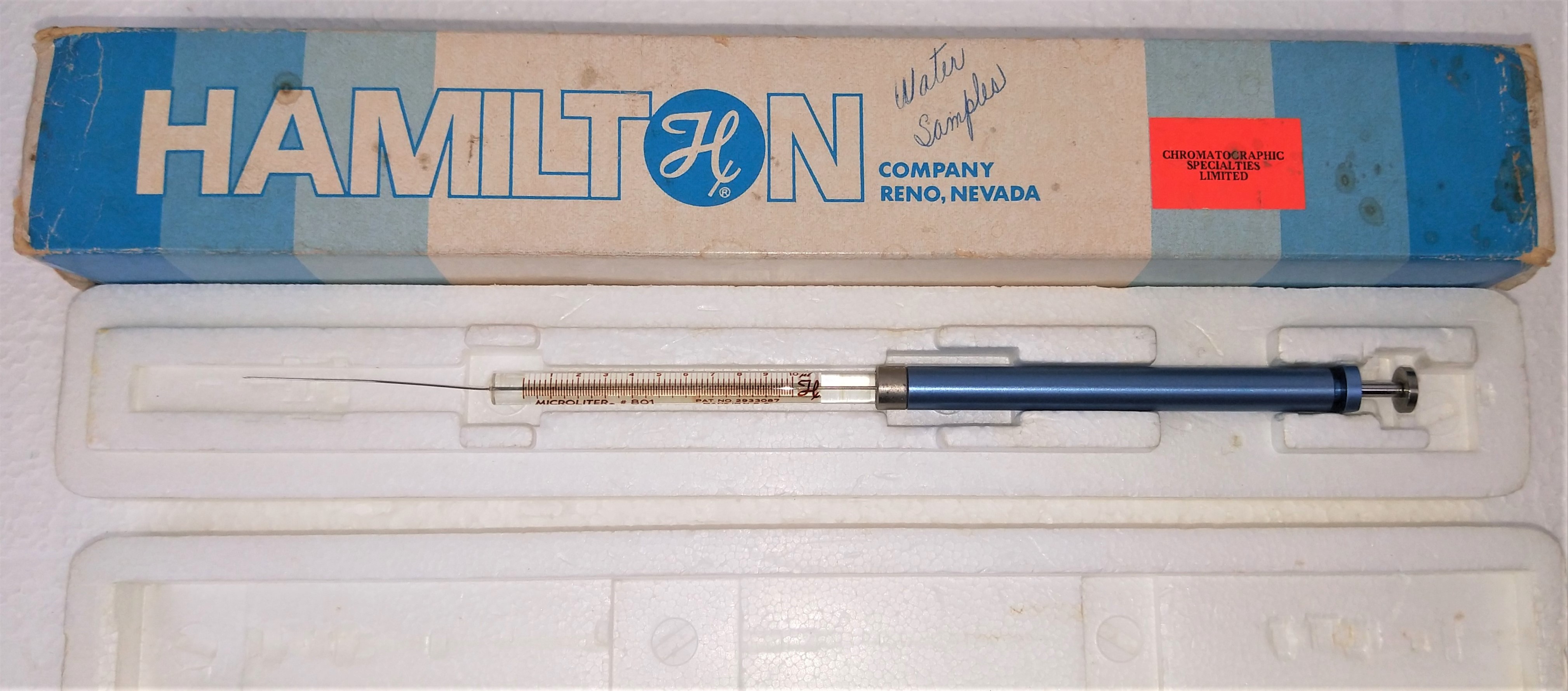 Used Hamilton Microliter #801 Injection Syringe -10μL