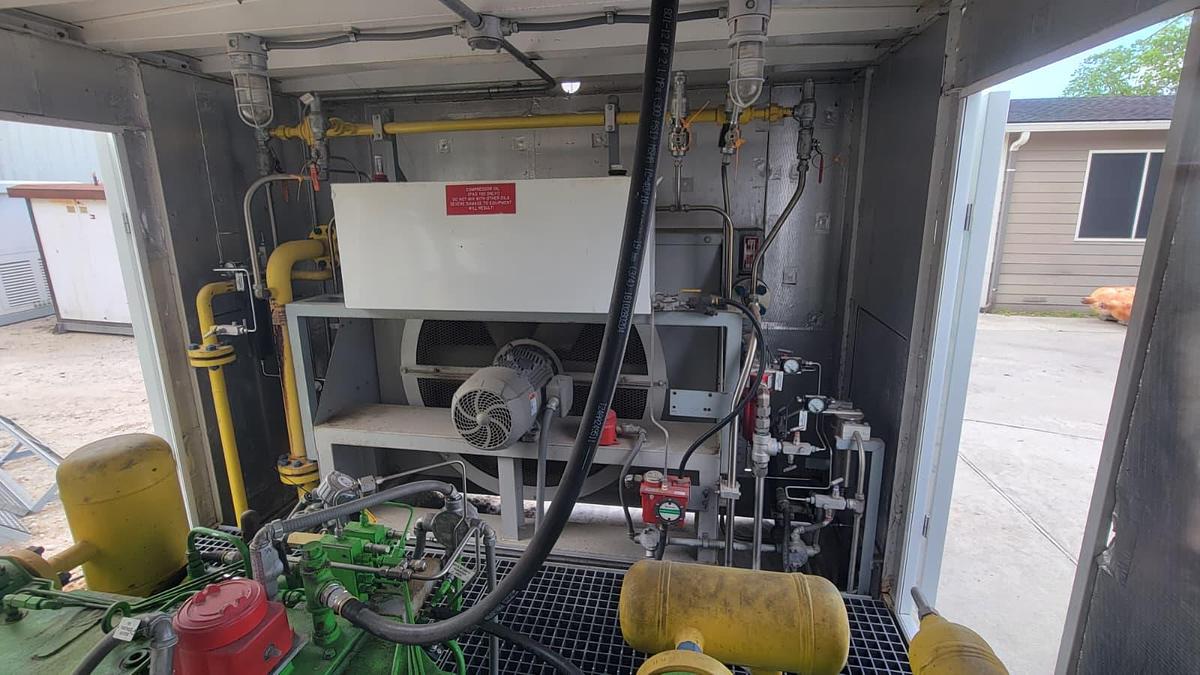 Used Two 4 Stage GE 200 HP CNG Compressors Model H302