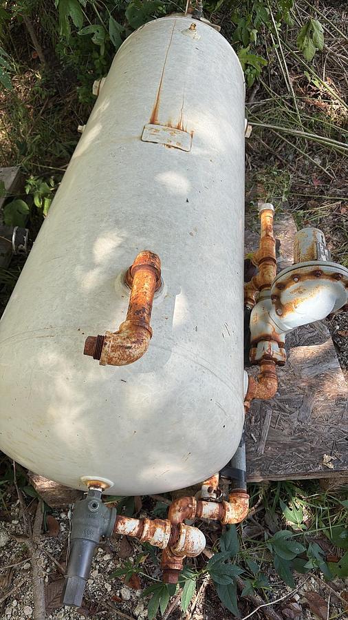 Used CNG Blowdown Tank 124 Gal + Fisher Big Joe Regulator - 200 PSI ASME U-Stamp