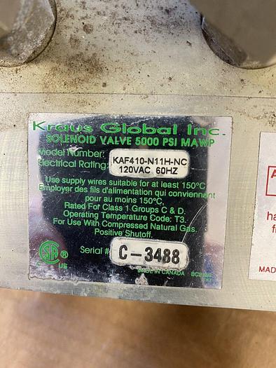 Used Krause Global sequential solenoid valve for a CNG dispenser