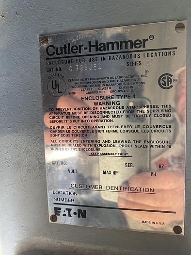 Used A40CE0 Cutler-Hammer A1 Enclosure Type 4 C799JE1 for hazzardous duty locations