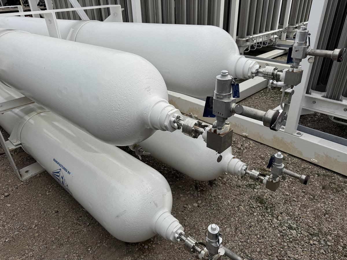 Used CP Industries Quad (4) Pack of 23 foot CNG 5500 PSI Storage