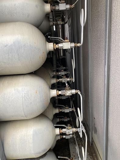 Used Cascade of 18 CNG Storage Vessels ASME 5500 PSI with priority panel