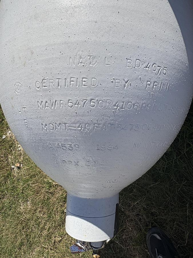 Used CNG Storage Vessel 4 Pack CP Industries 400 GGE 5500 PSI