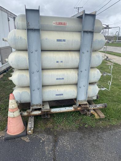 Used Cascade of 18 CNG Storage Vessels ASME 5500 PSI with priority panel