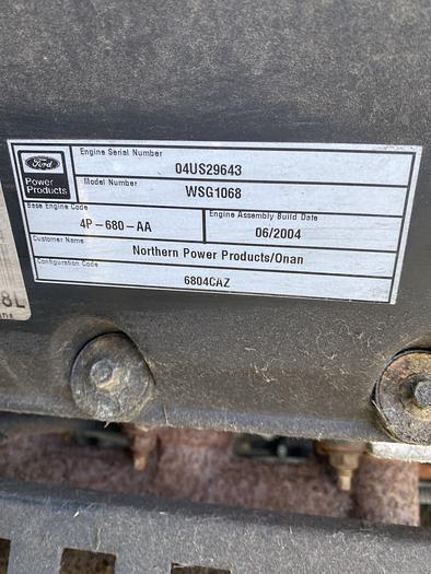 Used Cummins V-10 Ford Natural Gas Generator 85 KW Low Low Hours