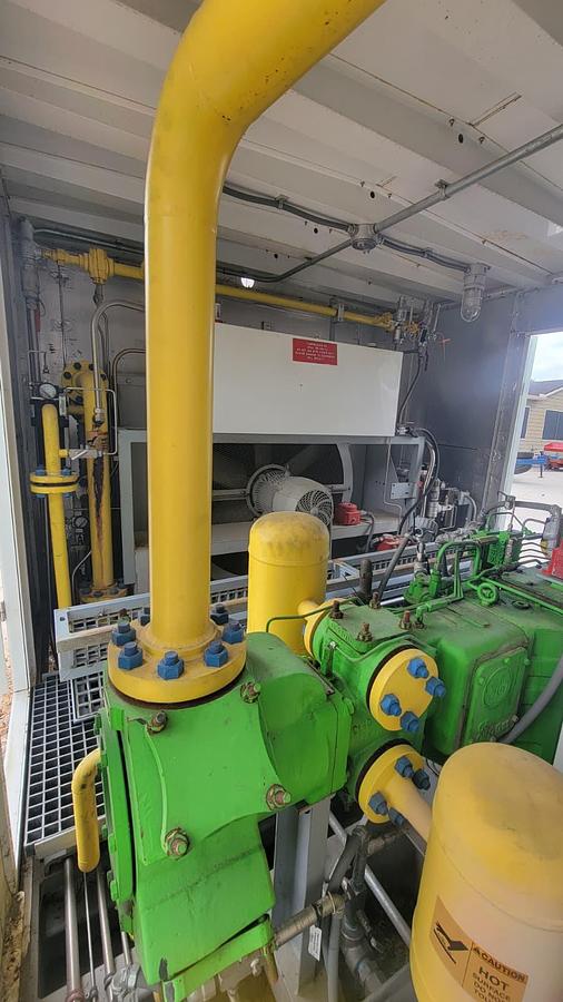 Used Two 4 Stage GE 200 HP CNG Compressors Model H302
