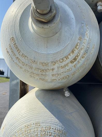 Used Cascade of 18 CNG Storage Vessels ASME 5500 PSI with priority panel