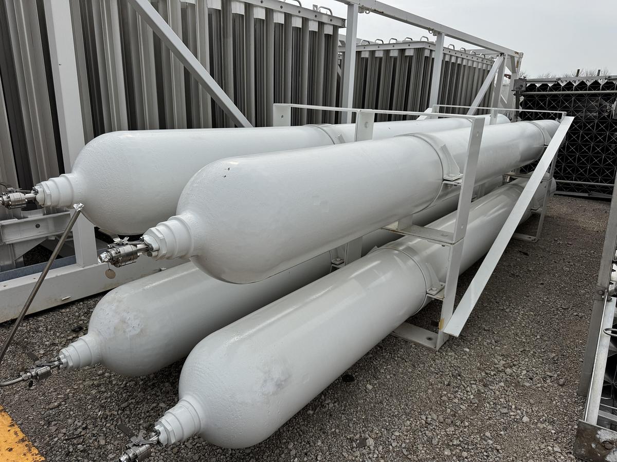 Used CP Industries Quad (4) Pack of 23 foot CNG 5500 PSI Storage